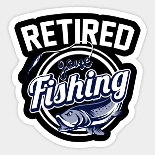 Retired Gone Fishing Sticker